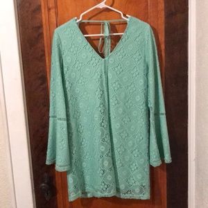 Teal baby doll dress